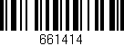 Código de barras (EAN, GTIN, SKU, ISBN): '661414'