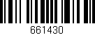 Código de barras (EAN, GTIN, SKU, ISBN): '661430'