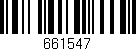 Código de barras (EAN, GTIN, SKU, ISBN): '661547'