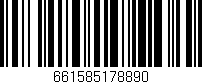 Código de barras (EAN, GTIN, SKU, ISBN): '661585178890'