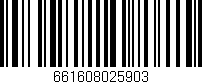 Código de barras (EAN, GTIN, SKU, ISBN): '661608025903'
