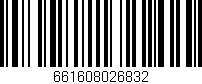 Código de barras (EAN, GTIN, SKU, ISBN): '661608026832'