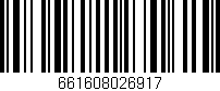 Código de barras (EAN, GTIN, SKU, ISBN): '661608026917'