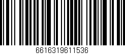 Código de barras (EAN, GTIN, SKU, ISBN): '6616319611536'