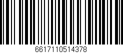Código de barras (EAN, GTIN, SKU, ISBN): '6617110514378'