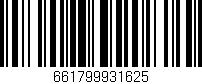 Código de barras (EAN, GTIN, SKU, ISBN): '661799931625'