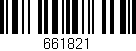 Código de barras (EAN, GTIN, SKU, ISBN): '661821'