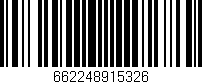 Código de barras (EAN, GTIN, SKU, ISBN): '662248915326'