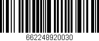 Código de barras (EAN, GTIN, SKU, ISBN): '662248920030'