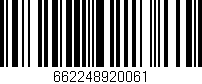 Código de barras (EAN, GTIN, SKU, ISBN): '662248920061'