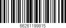 Código de barras (EAN, GTIN, SKU, ISBN): '66261199815'