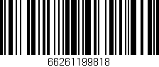 Código de barras (EAN, GTIN, SKU, ISBN): '66261199818'