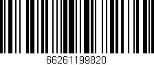 Código de barras (EAN, GTIN, SKU, ISBN): '66261199820'