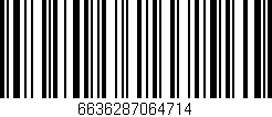 Código de barras (EAN, GTIN, SKU, ISBN): '6636287064714'