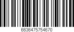 Código de barras (EAN, GTIN, SKU, ISBN): '6636475754670'
