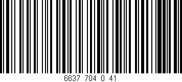 Código de barras (EAN, GTIN, SKU, ISBN): '6637_704_0_41'