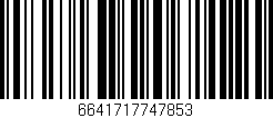 Código de barras (EAN, GTIN, SKU, ISBN): '6641717747853'