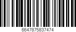 Código de barras (EAN, GTIN, SKU, ISBN): '6647875837474'