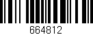 Código de barras (EAN, GTIN, SKU, ISBN): '664812'
