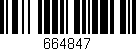 Código de barras (EAN, GTIN, SKU, ISBN): '664847'