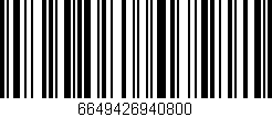 Código de barras (EAN, GTIN, SKU, ISBN): '6649426940800'