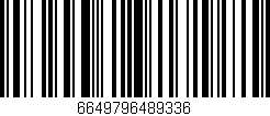 Código de barras (EAN, GTIN, SKU, ISBN): '6649796489336'