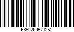 Código de barras (EAN, GTIN, SKU, ISBN): '6650283570352'