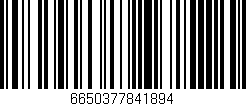 Código de barras (EAN, GTIN, SKU, ISBN): '6650377841894'