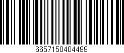 Código de barras (EAN, GTIN, SKU, ISBN): '6657150404499'