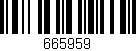 Código de barras (EAN, GTIN, SKU, ISBN): '665959'