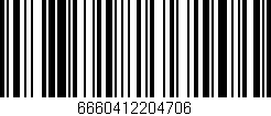 Código de barras (EAN, GTIN, SKU, ISBN): '6660412204706'