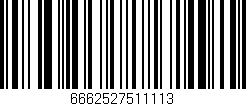 Código de barras (EAN, GTIN, SKU, ISBN): '6662527511113'