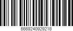 Código de barras (EAN, GTIN, SKU, ISBN): '6669240929218'