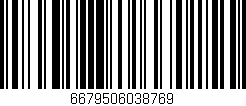 Código de barras (EAN, GTIN, SKU, ISBN): '6679506038769'