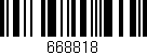 Código de barras (EAN, GTIN, SKU, ISBN): '668818'