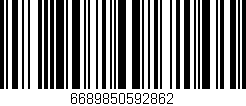 Código de barras (EAN, GTIN, SKU, ISBN): '6689850592862'