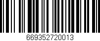 Código de barras (EAN, GTIN, SKU, ISBN): '669352720013'