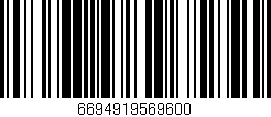 Código de barras (EAN, GTIN, SKU, ISBN): '6694919569600'