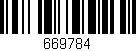 Código de barras (EAN, GTIN, SKU, ISBN): '669784'