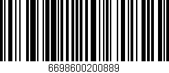 Código de barras (EAN, GTIN, SKU, ISBN): '6698600200889'