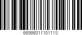 Código de barras (EAN, GTIN, SKU, ISBN): '6698601110111S'