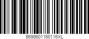 Código de barras (EAN, GTIN, SKU, ISBN): '6698601160116XL'