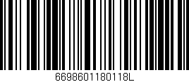 Código de barras (EAN, GTIN, SKU, ISBN): '6698601180118L'