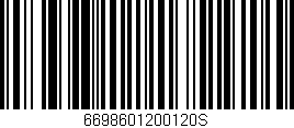 Código de barras (EAN, GTIN, SKU, ISBN): '6698601200120S'