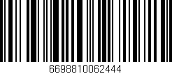 Código de barras (EAN, GTIN, SKU, ISBN): '6698810062444'