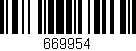Código de barras (EAN, GTIN, SKU, ISBN): '669954'
