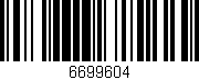 Código de barras (EAN, GTIN, SKU, ISBN): '6699604'