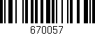 Código de barras (EAN, GTIN, SKU, ISBN): '670057'