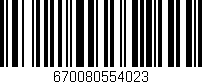 Código de barras (EAN, GTIN, SKU, ISBN): '670080554023'