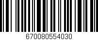 Código de barras (EAN, GTIN, SKU, ISBN): '670080554030'